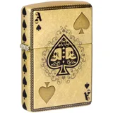 Zippo Ace of Skulls Design 540 Feuerzeug aus getrommeltem Messing