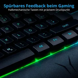 Medion Supporter P11 halbmechanische Gaming Tastatur DE