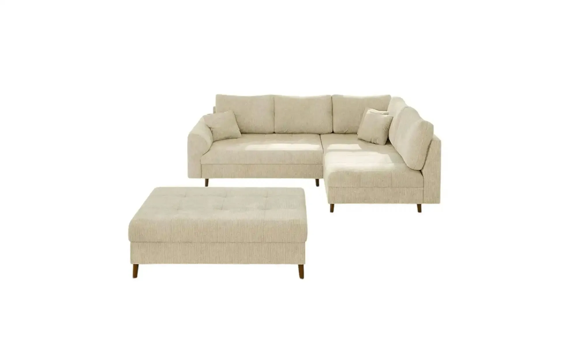 S-STYLE Ecksofa mit Hocker  Trygve , beige , Maße (cm): B: 231 H: 81
