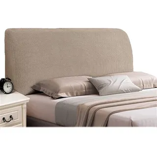 GEBIN Bett Kopfteil Abdeckung Modern Nordisch Plüsch Verdicken Elastische All-Inclusive Bett Kopf Abdeckung Bett Kopf Zurück Schutz Staub Abdeckung Kopfteil Abdeckungen (Sand Color,180-200cm)