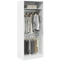 VidaXL Kleiderschrank Weiß 80x50x200 cm Holzwerkstoff
