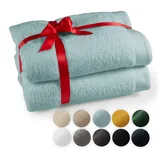 Blumtal Saunatuch 80 x 200 cm blau 2-tlg.