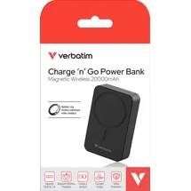 Verbatim Charge 'n' Go Essentials 20000 mAh Kabelloses Aufladen Schwarz