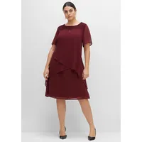 sheego Etuikleid Abendkleid Rot 56