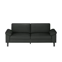 Max Schelling Ledersofa aus Echtleder Maximum , schwarz , Maße (cm): B: 184 H: 86 T: 97.0