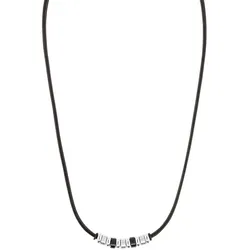 s.Oliver Herren Halskette 2035829 Leder Edelstahl IP schwarz