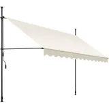 Tectake tectake® Klemmmarkise, mit Handkurbel, höhenverstellbar - 304 cm, einfache Montage