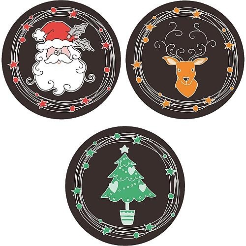 Gobo 3er-Set 46054, Weihnachtsmann-Kopf, Hirsch-Kopf, Weihnachtsbaum passend für LED Professional-Projektoren S3 Art.-Nr. 836 135 - 836 145