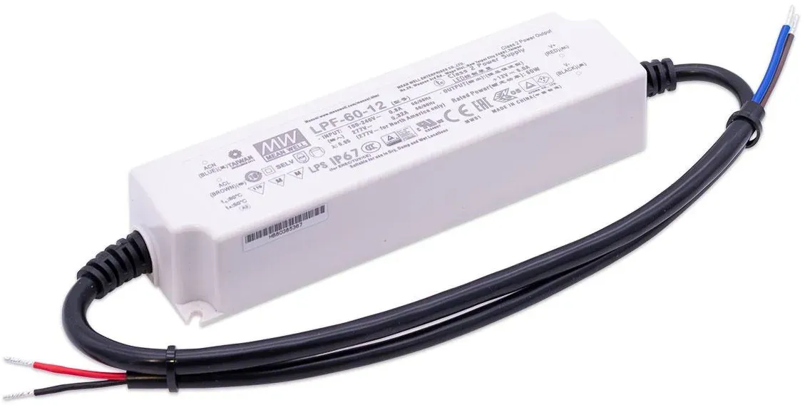 Mean Well LPF-60-12 LED Netzteil 60W 12V 5A IP67 Schaltnetzteil CV