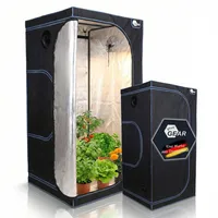 your GEAR Plantsville Grow Zelt 100x100x200 cm – Indoor Growbox für Pflanzenzucht – Lichtundurchlässiges Gewächshaus mit Klimasteuerung – Reflektierende Mylar Innenbeschichtung – Stabiles Pflanzenzelt