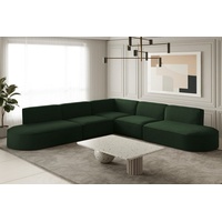 Fun Möbel Ecksofa Designersofa PALMA in Stoff Opera Velvet