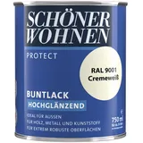 SCHÖNER WOHNEN Buntlack, cremeweiß , hochglänzend - weiss