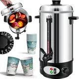 Kesser Glühweinkessel Edelstahl Glühweinkocher Glühweinautomat Heißgetränkeautomat Wasserkocher Heißwasserspender Kocher Einkochautomat