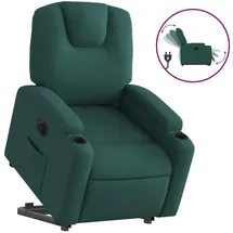 vidaXL Relaxsessel mit Aufstehhilfe Elektrisch 144 x 78,5 x 0 cm Dunkelgrün