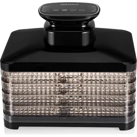 Zeegma DRY CHEF PRO Dörrautomat 400W, Obst- & Gemüsetrockner, 5 Ebenen, Temperatur 35–70°C, Umluft, Timer bis 72h - Schwarz