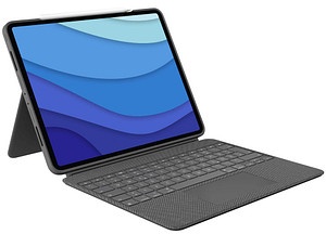 Logitech COMBO TOUCH Tablet-Tastatur grau geeignet für Apple iPad Pro 12,9" 5. Gen (2021), Apple iPad Pro 12,9" 6. Gen (2022)