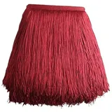 GBZIJIE Fransenborte,Fransen 10 Meter 50CM Lange Spitze Fransenbesatz Quaste Fransenbesatz for DIY Latein Kleid Bühne Kleidung Zubehör Spitze Band(Wine red,2Meters)