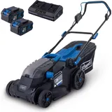 SCHEPPACH BC-MP380-X inkl. 2 x 4,0 Ah Akku + Doppelladegerät 38 cm