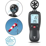 STAHLWERK Anemometer Kompakter Luftgeschwindigkeitsmesser 30 m/s, Windmessgerät