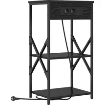 vidaXL Nachttisch Schwarze Eiche 41 x 31 x 76 cm Holzwerkstoff