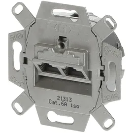 Busch-Jaeger 0218/12-101 RJ45, Cat. 6a iso, geschirmt 2 Steckbuchsen, 8/8-polig 2CKA000230A0411