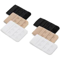 Herzmutter BH-Verlängerung - BH-Extender im Set - Beige-Schwarz-Weiß - 2er/3er-Haken - Gewichtszunahme-Schwangerschaft-Stillzeit - 9000 (2er/3er-Haken|6er-Pack)