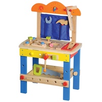 New Classic Toys L10157 Builder Carpentry Construction Work Bench, Multi Color