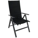 Greemotion Grenada Klappsessel 61 x 67 x 110 cm anthrazit/schwarz
