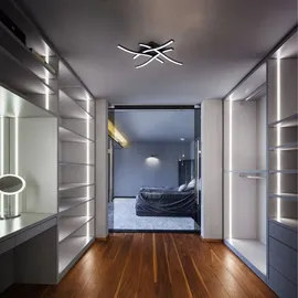 B.K.Licht LED Deckenleuchte, Schwarz