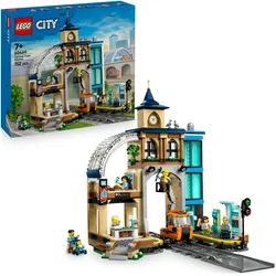 LEGO City Hauptbahnhof, Set für Fans von Modelleisenbahnen 60469