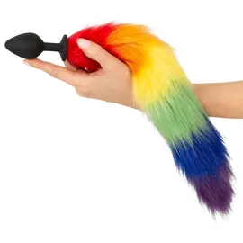 You2Toys „fluffy tail“ mit buntem Kunstfell-Schweif, schwarz