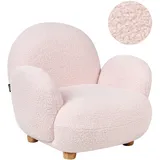 Beliani Kindersessel HEM Bouclé 0 x 0 x 0 cm Rosa gepolstert