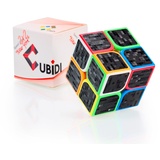 CUBIDI® Original Zauberwürfel 2x2 | Speed-Cube mit optimierten Dreheigenschaften | Magic Cube für Anfänger und Fortgeschrittene | geeignet zum Speed-Cubing | mit aufgeklebten Carbon-Sticker