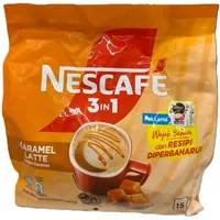 Nescafe 3 IN 1 Instant Kaffee Karamell Latte 23g X 15's - 2 Packungen