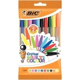 BIC Kugelschreiber Cristal MULTICO transparent Schreibfarbe farbsortiert, 10 St.