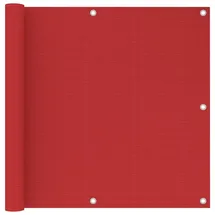 vidaXL Balkon-Sichtschutz 90 x 500 cm Rot Polyethylen