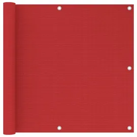 vidaXL Balkon-Sichtschutz 90 x 500 cm Rot Polyethylen