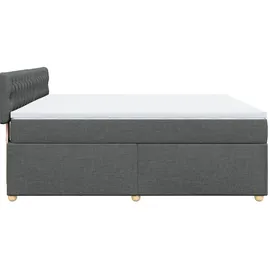 vidaXL Boxspringbett 180 x 200 cm Dunkelgrau