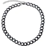 URBAN CLASSICS Big Chain Necklace Schwarz / Edelstahl