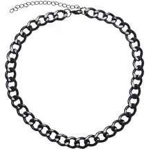 URBAN CLASSICS Big Chain Necklace Schwarz / Edelstahl