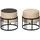 [en.casa] Hocker Tas 38 x 38 x 38 cm Beige