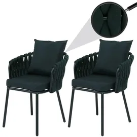 MCW MCW-P89 Gartenstuhl 2er-Set 180 g/m2 59 x 59 x 108 cm grün