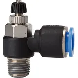Riegler Drosselrückschlagventil »Blaue Serie «, Abluftdros., R1/4 a. Ø6mm