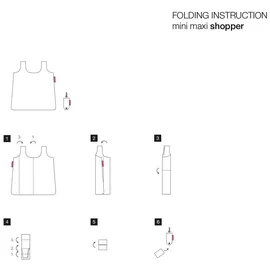 Reisenthel mini maxi shopper pocket damson Maße: 45 x 53,5 x 7 cm / Volumen: 15 l / waschbar bei 30 °C