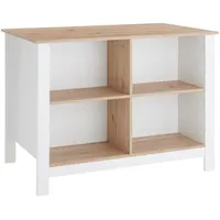 BASIC by Balculina Kücheninsel Sugar 124 cm weiß