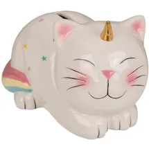 Out of the Blue Spardose Einhornkatze 17 cm mit Schlüssel aus Keramik