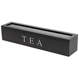 Excellent Houseware Teebox 6 Fächer 1-tlg. Schwarz