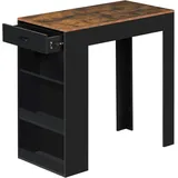 Woltu Bartisch 100 x 50 x 100 cm Rustikal Braun