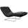 W.Schillig Relaxliege daily dreams Leder 75 x 91 x 170 cm grau mit Kissen