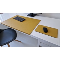 Profi Mats Schreibtischunterlage PM Schreibtischunterlage Kantenschutz Mauspad Sanftlux Leder 12 Farben gelb 60 cm